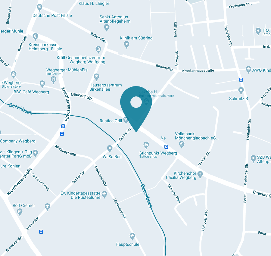 Übersichtskarte Die Nervenärzte Wegberg